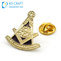 Manufacturer china personalized custom logo metal zinc alloy enamel gold plated masonic freemason lapel pin badge